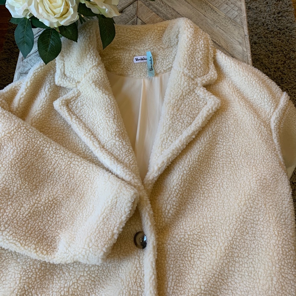 NWT Teddy Bear Coat, Faux Shearling/Sherpa